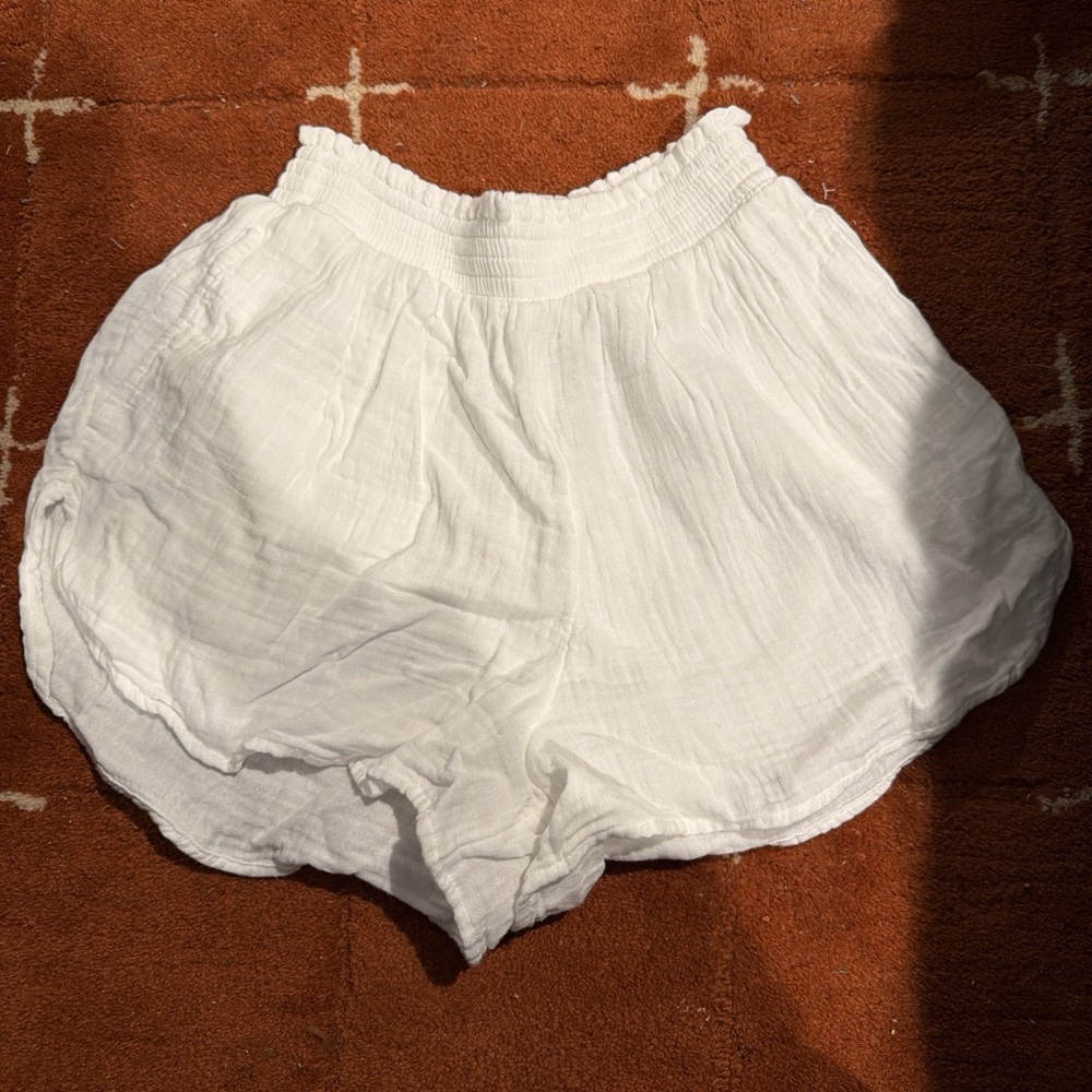 Aerie High Waist White Women's Shorts